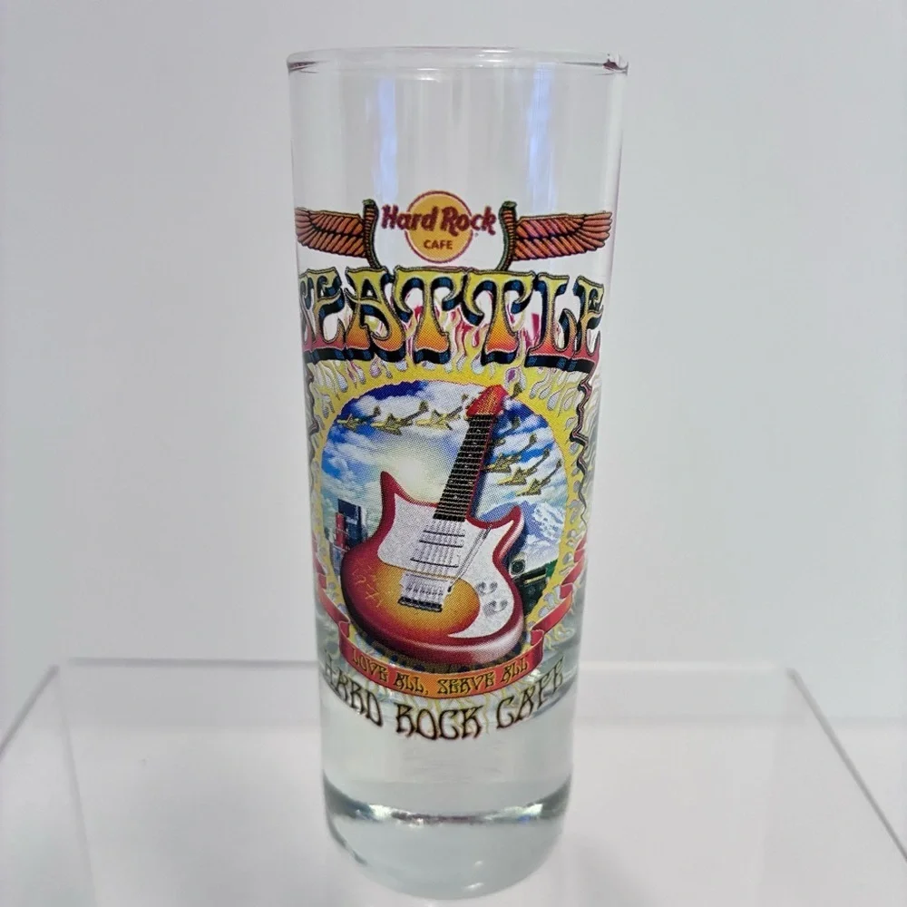Hard Rock Cafe Seattle City Tee Design Collectible Tall Shot Glass